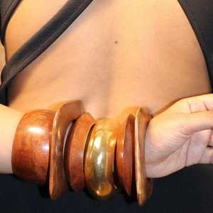 กำไลไม้สำหรับกำไลข้อมือดีไซน์แฮนด์เมดกำไลข้อมือสำหรับปรับขนาดได้ - Product Image 2