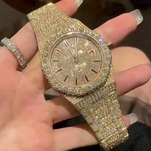 Reloj de Lujo de Diseñador de Alta Gama con Incrustaciones de Moissanita, Automático, Mecánico, Unisex, con Diamantes, para Bodas y Fiestas, Marca S - Product Image 5