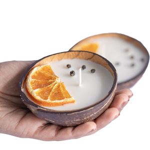 Bougie en coquille de noix de coco zéro déchet faite à la main éco-luxe cadeau décoratif biologique pour l'accent culturel et touristique à la maison - Product Image 4