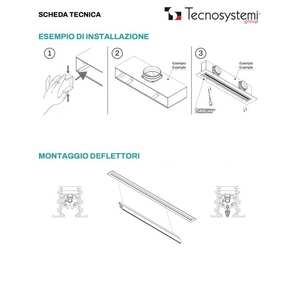Difusor Lineal Tecnosystemi Anticondensación de PVC con Amortiguador y Deflector Central, Rejilla de 1 Ranura y Rejilla de Ventilación - Product Image 3