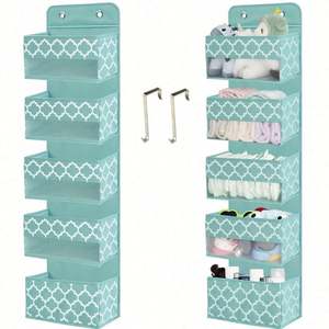 Organizador de Bolsillos para Colgar Sobre la Puerta, Bolsa de Almacenamiento Transparente para Armario con Ganchos de Metal - Product Image 1