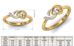 แหวนทองเหลืองลายเรขาคณิตสไตล์โบฮีเมียน ชุบทอง 18K ดีไซน์เก๋ แหวนขายส่งสำหรับผู้หญิง - Product Image 4