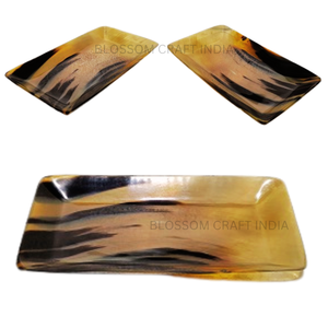 Elegant Natural Crafts Eco Friendly Buffalo Horn Serving <b>Tray</b> Handicraft Decorative Dish in <b>All</b> Sizes for Home Decorative Use - Product Image 2