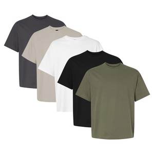 240g Hombres 100% Algodón O-cuello Camisetas Impresión de pantalla personalizada Camiseta Bordado Relieve Logo Camisa en blanco Hombre Verano sostenible Tops - Product Image 6