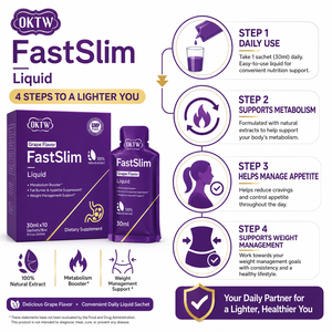 OKTW FastSlim Liquide Saveur Raisin Stimulant Métabolique Coupe-Faim Gestion du Poids OEM Marque Privée Prêt à Expédier - Product Image 4