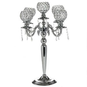 Modern <b>Silver</b> Three Arm Candelabra With Elegant Metallic Finish For Premium Home Decor Styling - Product Image 4