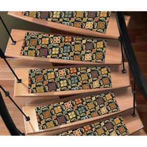 พรมพิมพ์ลายชนเผ่า ดีไซน์โบโฮคิลิม ทันสมัย ทำความสะอาดง่าย สำหรับปูบันได โกเบลน - Product Image 1