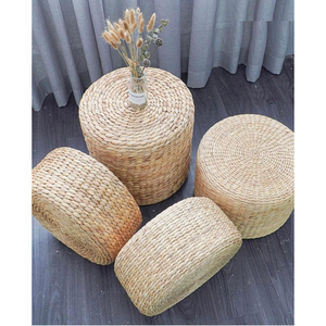 ผักตบชวาทรงกลมถักด้วยมือจากวัสดุธรรมชาติน้ำหนักเบาทนทานเป็นมิตรกับสิ่งแวดล้อมเหมาะสำหรับการตกแต่งห้องนั่งเล่น - Product Image 5