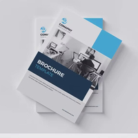 Impression de brochures professionnelles écologiques à deux volets avec impression sérigraphique pour la promotion