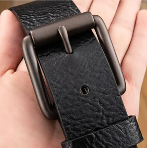 Cinturones de Cuero Genuino de Diseño Personalizado de la Mejor Fabricación, Cuero Vacuno, Hebilla Cuadrada de Acero Sólido, Ecológicos, Impermeables, al por Mayor para Hombre - Product Image 5