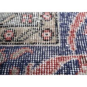 Tapis en laine noués à la main vintage rouge et orange Pae-2411 – Nouveau tapis de salon avec motifs abstraits rectangulaires et médaillon pour couloir - Product Image 3