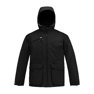 Chaqueta acolchada de invierno con estampado personalizado, Sudadera con capucha cálida a prueba de viento, cierre de cremallera, chaqueta aislada informal tejida - Product Image 1