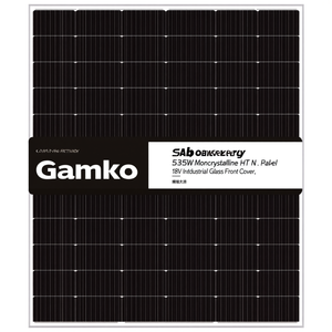 แผงโซลาร์เซลล์ Gamko New Energy 535W โมโนคริสตัลไลน์ HJT ชนิด N 18V พร้อมกระจกป้องกันด้านหน้าสำหรับอุตสาหกรรม - Product Image 2