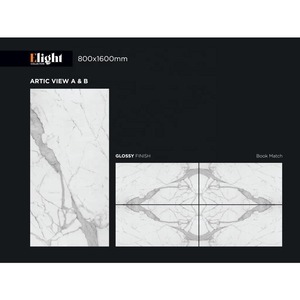 Carreaux de porcelaine blancs polonais 800x1600mm pour escaliers et sols Carreaux muraux en céramique de style marbre - Product Image 3