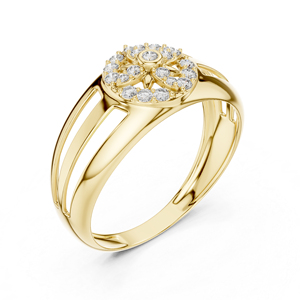 Anillo de Diamante Redondo Cultivado en Laboratorio en Oro Blanco de 14K para Mujer |   Ropa de Uso Diario |   Diamante Cultivado Nuevo - Product Image 5