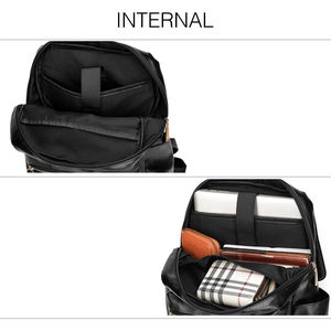 Large Capacity Waterproof Unisex <b>for</b> Men <b>Women</b> PU Leather Business Trip School Travel Computer Storage <b>Laptop</b> <b>Backpack</b> Bag - Product Image 6