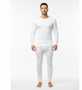 ColdArmor Warm White <b>Men</b> <b>Thermal</b> Suit Full Sleeve Soft Heat Retention Winter Base Layer Comfort Fit <b>thermal</b> suit - Product Image 1
