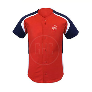 ชุดเสื้อเบสบอลระบายอากาศได้ดีสำหรับผู้ใหญ่ชุดเสื้อเจอร์ซีย์ออกแบบได้ตามต้องการจากโรงงาน - Product Image 3