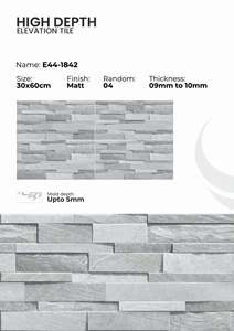 Stylisme d'élévation résidentielle haut de gamme avec des carreaux en porcelaine à texture profonde finition mate 300x600mm - Product Image 5