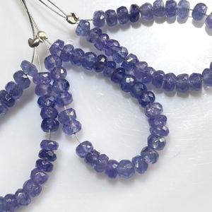 ลูกปัดรูปทรงกลม Tanzanite เหลี่ยมเพชรพลอยสีฟ้าสำหรับทำเครื่องประดับ - Product Image 5