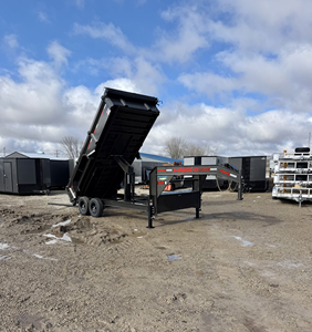 Remorque à benne basculante télescopique robuste 7x16 7 tonnes avec moteur pour usage agricole, roues en aluminium, garantie de 2 ans - Product Image 1