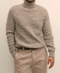 Cardigan décontracté à col rond et manches longues pour l'hiver, avec doublure, en maille nylon/acrylique pour l'automne - Product Image 4