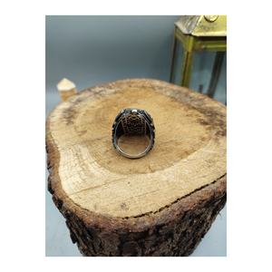 Anello Inciso con Design delle 16 Repubbliche Turche, Argento Sterling 925, 17,25 grammi - Product Image 1