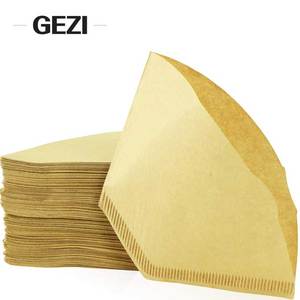 Thương mại thân thiện với môi tre tái sử dụng kim loại Hữu Cơ chưa tẩy trắng phân hủy sinh học 4 Cone V hình dạng nhanh dòng chảy cà phê bộ lọc cho các quán cà phê - Product Image 3