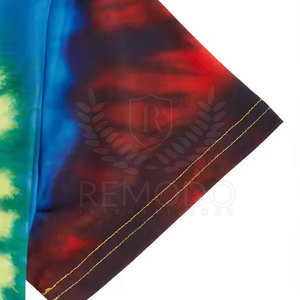 Camiseta informal Tie Dye para mujer, camiseta de manga corta de tela suave mezclada de algodón para trajes diarios - Product Image 5