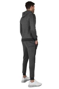 Ensemble de survêtement d'hiver pour hommes, qualité supérieure, en polaire épaisse, anti-plis, respirant, écologique, léger et uni – Vente en gros OEM - Product Image 5