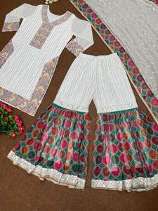 ชุดสูทแบบชาวอินเดียชุดสูทแบบปากีสถานชุดสูทขนาดใหญ่ลาย fuax georgette ดีไซเนอร์ใหม่ - Product Image 3