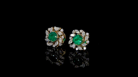 Pendientes de Diamantes Cultivados en Laboratorio para Mujer, Corte Brillante, Color Blanco, Chapado en Oro Multitono de 14k/18k, Certificados por IGI, Finos
