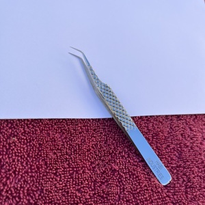 ผู้ค้าส่งแหนบต่อขนตา Chrome HABI รับทำโลโก้ แหนบปลายโค้ง ผู้ผลิตอุปกรณ์ต่อขนตาสำหรับร้านเสริมสวย - Product Image 3