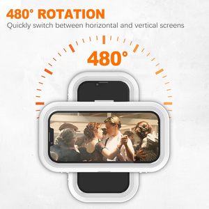 360 độ xoay phòng tắm không thấm nước hộp lưu trữ shellbox dính màn hình cảm ứng tường-gắn vòi hoa sen điện thoại chủ - Product Image 3