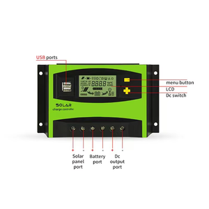 Controlador de Carga Solar HOULI al por Mayor, 12V/24V, 50A 60A MAX, para Sistemas de Energía Solar, Controlador PWM para Automóviles y Autocaravanas - Product Image 5