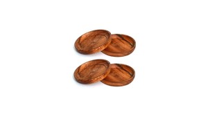Sous-verres en bois 4 pièces en bois et sous-verre rond avec support pour cuisine boissons tasses vendeur chaud personnalisé - Product Image 5