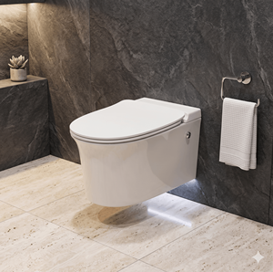 Inodoro Inteligente de Cerámica Wismart 107, Montado en la Pared, con Drenaje en Forma de S, Diseño Moderno, Garantía de 5 Años, para Uso en Hoteles y Restaurantes - Product Image 3