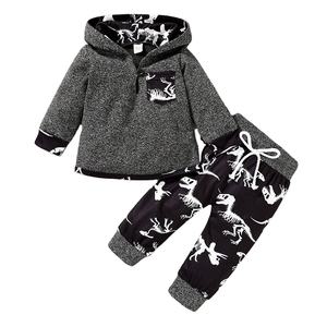 Survêtement bébé en velours du fabricant pour les tout-petits Ensemble d'hiver doux et respirant Motif imprimé grande taille - Product Image 2