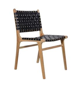 Simple Design Modern Nordic Wood Natural Faux Leather <b>Outdoor</b> Fabric Providers Dining Wood <b>Chair</b> - Product Image 2
