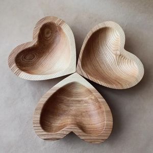 Bol en bois en forme de cœur pour cadeaux, bois d'acacia naturel, bois de manguier - Product Image 2