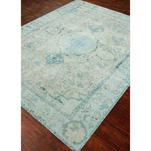 Alfombra de Lana Anudada a Mano Erbe Blue PKWL-8001 9x12 Rectangular con Patrón de Medallón para Decoración de Sala de Estar o Uso en Pasillos - Product Image 2