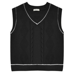 2025 nouvelle tendance haute qualité hommes chandails gilets pulls tricoté col en V tricots personnalisé sans manches pull gilet hommes - Product Image 4