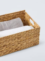Vente en gros de panier en jonc de mer tissé à la main panier rectangulaire rustique écologique en matériau naturel