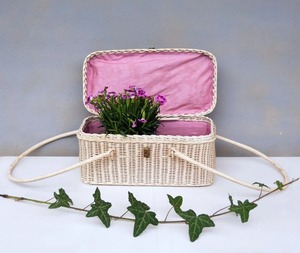 Panier de pique-nique décoratif en forme d'animal, fait main en rotin naturel, panier de rangement multifonction moderne, origine Hanoï, Artex vert - Product Image 5