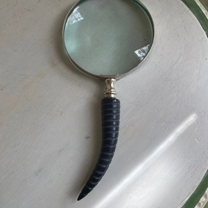 Buffalo Horn Handle <b>Magnifying</b> Glass Handcrafted for Precision <b>Reading</b> and Classic Vintage Style High Quality - Product Image 1