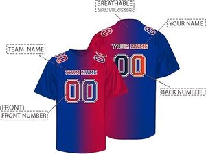 Venta al por mayor de diseño personalizado de impresión completa fútbol americano Jersey poliéster sublimación transpirable Jersey - Product Image 6