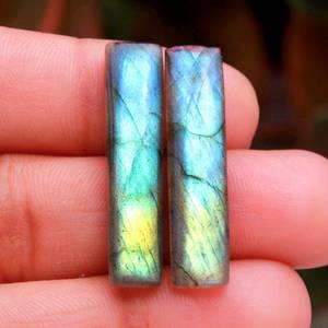 Natural <b>Fire</b> Labradorite Spectrolite Loose Cabochon Gemstone Handmade Wire Wrap Jewelry Making Lot Dangler Drop <b>Matching</b> Pair - Product Image 6