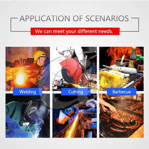 Gants de soudeur en cuir de couleur unie pour adultes Protection thermique Fabrication en usine - Product Image 6