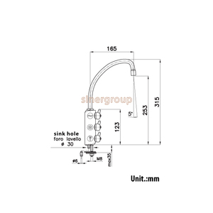 Grifo de 3 Vías 3031, Conexiones Rápidas de 6 mm, Grifo de Agua Pura, Acabados Multicolores - Product Image 2