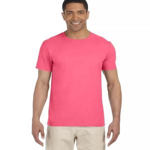 T-shirt à col rond en coton pour homme avec logo imprimé à l'avant et à l'arrière de coupe régulière Marque privée T-shirt à manches courtes Ringer T Shirt - Product Image 2